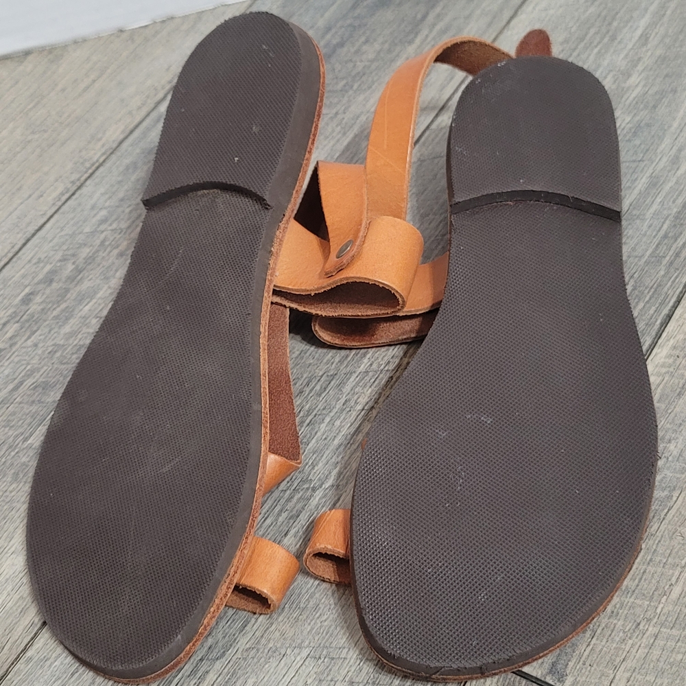 Ananias Handmade Greek Natural Leather Strappy Sandal Gladiator Roman Style Sz12 - Picture 8 of 8